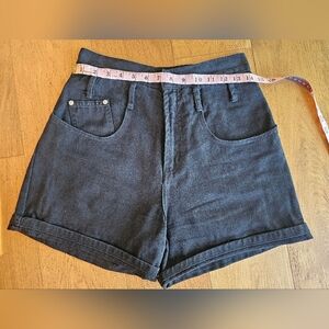 Vintage black denim shorts